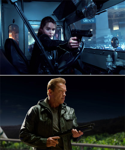 サラ・コナー（上）とT-800（下）
(C) 2015 Paramount Pictures. All Rights Reserved.