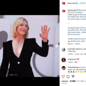 ケイト・ブランシェット／ヴェネチア国際映画祭の公式instagramより（@labiennale）